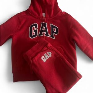 GAP Baby Red Hoodie and Sweatpants set